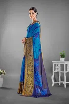 Moss Chiffon Printed Saree for Women 