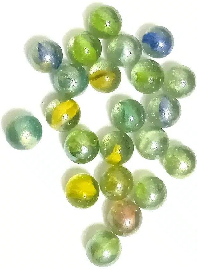25 Pcs Mini Size Glass Marbles (Multicolor, Set of 1)