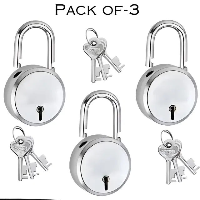 Strong Stainless steel Lock, pack of 3