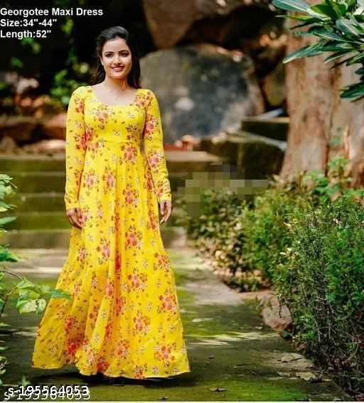 Fashionable Dresses for Women (Yellow, XXXL)