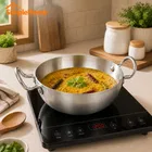 SimpleHome Aluminium Kadhai With Induction Base -1300 ml 20cm