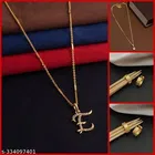 Alloy 2 Pcs Pendant with Chain & 2 Pair Earrings for Women 