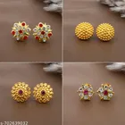 Handcrafted Ethnic Gold Look Stud Earrings