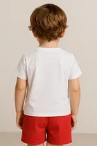 Cotton Blend Printed Clothing Set for Boys 