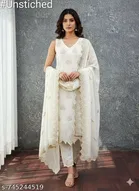 Embroidered Floral Patiala Suits for Women 