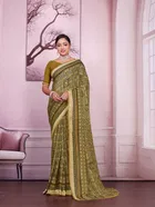 Georgette Printed Saree for Women 