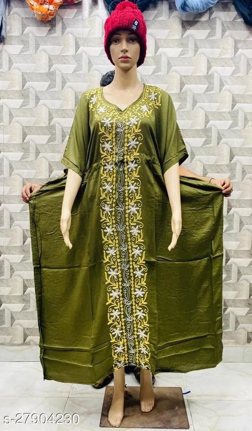 Nightdress for Women (Green, 4XL)