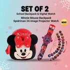 School Backpack and Digital Watch 24 Images projector(Multicolor Set of 2)