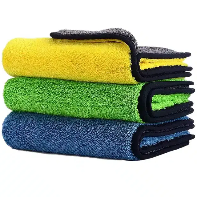 Microfiber Vehicle Washing Cloth  (Pack of 3, Assorted)