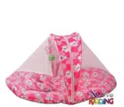 Cotton Bed with Mosquito Net for Kids (Multicolor, 40x70 cm)