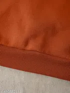 fleece Sweatshirt for Women, Rust 