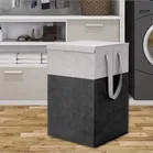 Canvas Laundry Basket,Multicolor,  