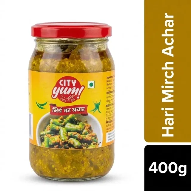 सिटी यम हरी मिर्च अचार 400 g