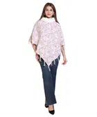 Woolen Self-Design Ponchos for Women 