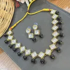 Kundan Necklace  for Women & Girls, Black