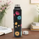 Nelcon Stainless Steel UV Print Water Bottle 1000 ml (Flower & Leaf)