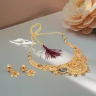 Gold Plated Necklace with Earrings Set for Women 