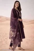 Floral Embroidered Chanderi Cotton Kurti for Women 
