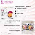 Majestique Crystal Edge Beauty Folding Mirror with Magnification 