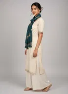 Women viscose TWILL WEAVE GOLD Scarf 