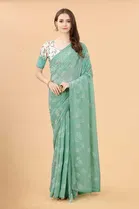 Trendy Zoya Silk Saree with Blouse Piece For Women 