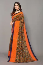 Casual Georgette Women Printed Saree With Unstitched Blouse 