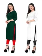 Crepe Solid Kurtis for Women 