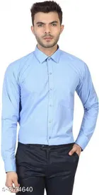Cotton Blend Solid Full Sleeves Shirt for Men 