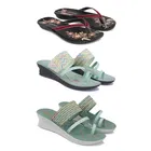 Flats with 2 Pairs Heels for Women 