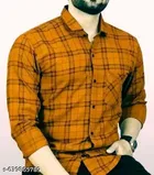 Cotton Blend Checked Shirts for Men, Blue & Yellow, Pack of 2 