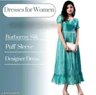 Solid Satin Silk Short Sleeve Maxi Gown for Women 