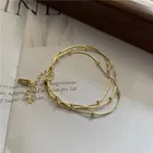 Stainless Steel Gold Plated Bracelet for Women, Gold