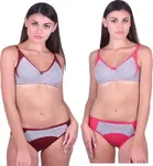 Cotton Blend Lingerie Set for Women 