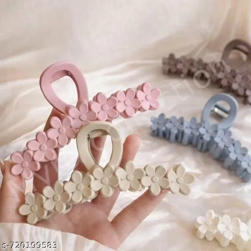 Hair Clips for Women, Pack of 4 (Multicolor)