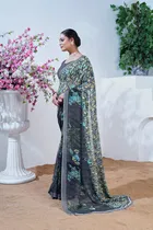 Georgette Printed Saree for Women 