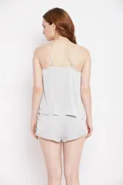 Satin Solid Babydoll for Women 