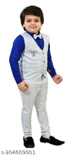 3 Pcs Coat Pant Set for Boys 