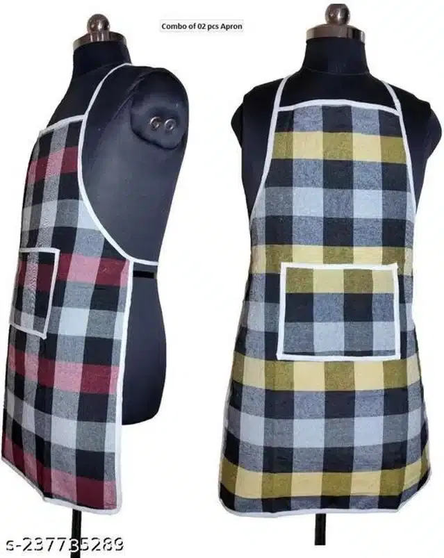Waterproof Apron for Women (Multicolor, Pack of 2)