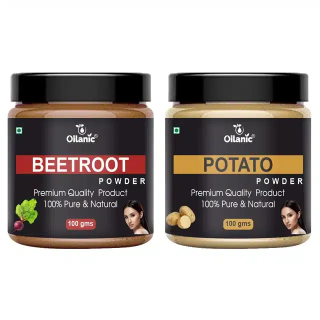 Natural Beetroot & Potato Powder for Skin & Hair (Pack of 2, 100 g)