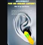 HOSS X-16 Gaming Wireless Earbuds [Yellow]