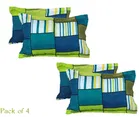 Grover Square Pillow Covers Pack of 4 Checks Green