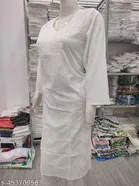 Floral Embroidered Cotton Kurti for Women 