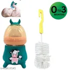 Baby Milk Feeding Bottle (120 ml) with Cleaning Brush (Multicolor, Set of 2)