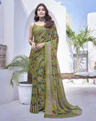 Chiffon Printed Saree for Women 