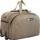 Polyester Trolley Duffel Bag, Brown, 60 L