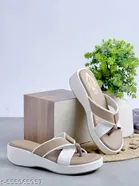 Shoetopia Solid Sandals Beige Size 5