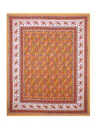 कॉटन जयपुरी ट्रेडिशनल डबल बेडशीट विद 2 पिलो कवर 