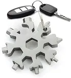 8-in-1 Stainless Steel Snowflake Multipurpose Tool, Bottle Opener/Flat Phillips Screwdriver Kit/Wrench, Stocking Stuffers 