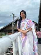 Cotton Linen Abstract Saree for Women 