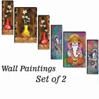 MDF 2 Pcs Designer Wall Painting for Home & Office 
